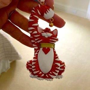 Orange kitty ornament
